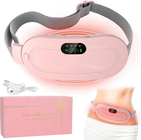 Zovilstore Electric Cordless Heating Pad for Period Pain, Cramp Relief, Back Pain in Period , Belly Warmer Heating Pad with 4 Heat Levels 4 Vibration Modes Massager  (Multicolor)