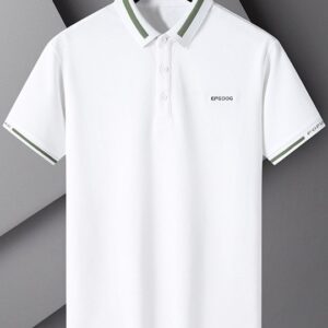 Men Cotton Polo Collar T-shirt