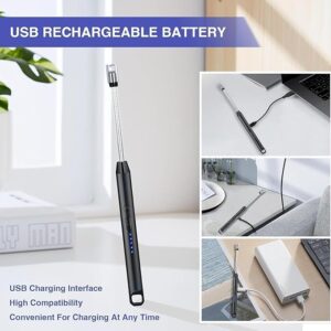 BELOXY USB Plasma Rechargeable Electric Gas Lighter for Kitchen, Pooja Room, Candles, BBQ, Multi Purpose - 360 Degree Flexible & Windproof
