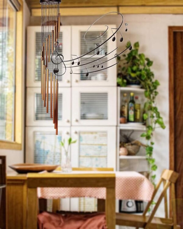 Wind Chimes for Home, Home Decor Items Hanging Decorative Items, Bells Hanging Decoration Wind Chimes for Balcony Living Room Garden Decoration Indoor Outdoor Windchime Decor (Golden) - Image 6