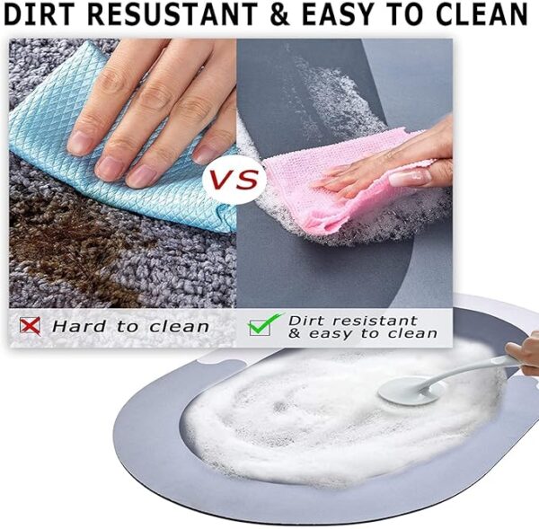 PRIMESKY Bathroom Mat Water Absorbing Rectangular Door Mat For Bathroom Quick Dry Rubber Backed Anti-Slip Floor Mat Non Slip Mat For Home Kitchen (40 X 60 Cm) - Image 4