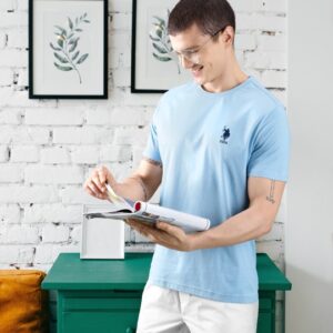 Men Embroidered Logo Pure Cotton Lightweight Lounge T-shirt