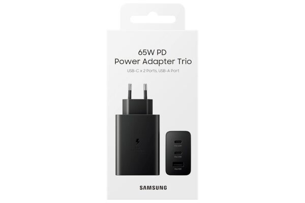 Samsung Original 65W Tri Port,Type-C & USB-A,Super Fast Charger - Image 3