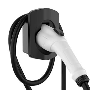 CHARCO EV Charger Holder for J1772 Charger - Electric Vehicle Charger Holder, EV Charger Cable Organizer for SAE J1772 Level 2 EV Charger, EV Wall Mount Charger Holder, Car Accessories, Black