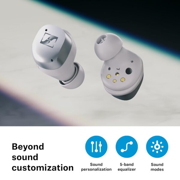 Sennheiser Momentum True Wireless 4 in Ear erabuds with BT v5.4 and AURACAST Technology, Qualcomm aptX Lossless CD-Quality Audio, Intelligent Adaptive ANC, Qi Fast Charge (Black Copper) - Image 4