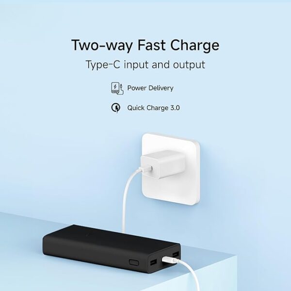 Xiaomi Power Bank 4i 20000mAh 33W Super Fast Charging PD | Power Delivery | QC 3.0|Type C Input & Output |Triple Output Ports|Classic Black|Supports Android,Apple, Tablets, Earbuds, Watches etc (MI) - Image 5