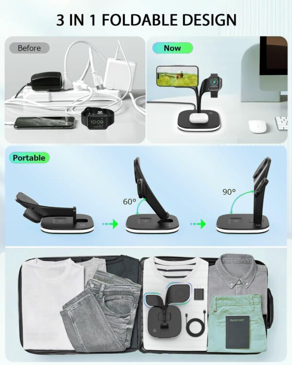 4in1 23W Foldable Mag-Safe Charger for iPhone - Image 2