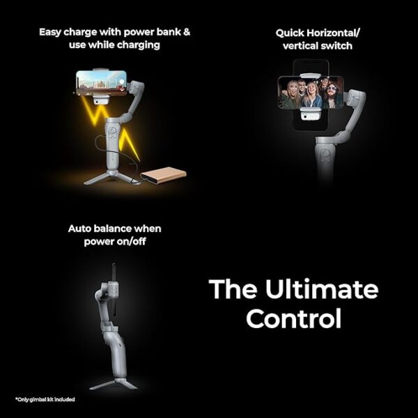 3-Axis Gray Smartphone Gimbal - Image 2