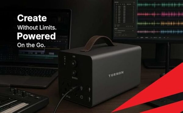 Turnon 220W Portable Power Station, 220W Battery, Camping, Road Trips, Emergency, Multi Purpose Power, and More with Power Socket, 2 USB A & 1 AC Port with LED Light. - Image 4