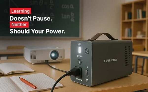 Turnon 220W Portable Power Station, 220W Battery, Camping, Road Trips, Emergency, Multi Purpose Power, and More with Power Socket, 2 USB A & 1 AC Port with LED Light. - Image 3