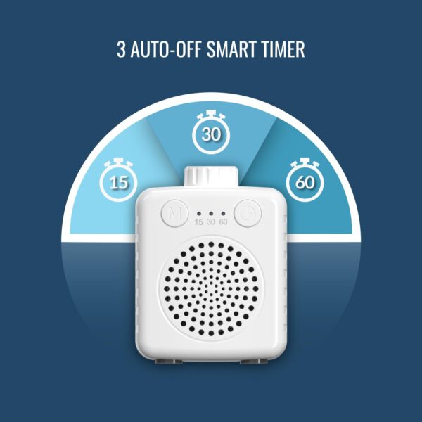 Sleep by Saregama Carvaan - Portable White Noise Player with 20 Soothing Sounds for Better Sleep, Stress Relief, Relax Mind and Body| Rechargable, Auto Timer