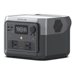 EF ECOFLOW Portable Power Station RIVER 2 Max, 512Wh LiFePO4 Battery, 10 Year Life, 0% - 100% Charge in 60 mins, Power 11 Appliances at once, 230V - 50Hz India Voltage, For Outdoor Use & Home Backup