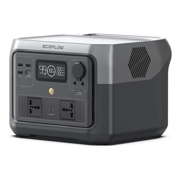 EF ECOFLOW Portable Power Station RIVER 2 Max, 512Wh LiFePO4 Battery, 10 Year Life, 0% - 100% Charge in 60 mins, Power 11 Appliances at once, 230V - 50Hz India Voltage, For Outdoor Use & Home Backup