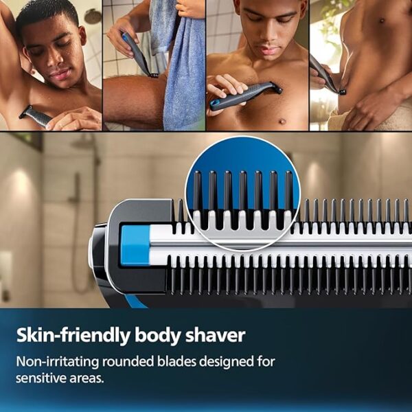 PHILIPS Bg1025/15 Showerproof Battery Powered Body Groomer For Men, Safe For All Body Areas, Including Private Parts - Image 4