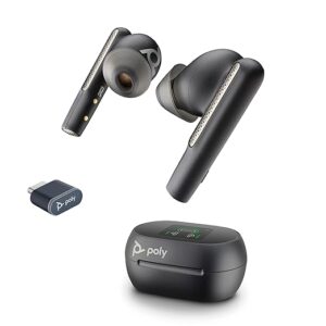 Click to see full view Poly (Plantronics) Voyager Free 60+ Uc TWS Earbuds,ANC,Smart Charge Case W/Touch Controls,Works W/iPhone,Android,Pc/Mac,Zoom,Teams,Up to 16.5 Hours Talk Time,2-Year Warranty,Black,7Y8H1Aa-In Ear