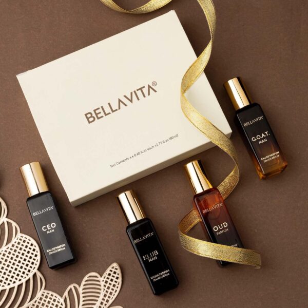 Bella Vita Luxury Long Lasting Perfume Gift Set for Man | 4x20ml | Gifts for Men | Woody, Citrusy, Oud, Premium Fragrance Scent | KLUB, OUD, CEO, G.O.A.T - Image 2