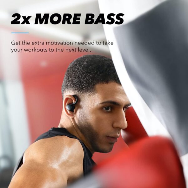 soundcore Sport X10 True Wireless Bluetooth Sport Earbuds, Rotatable Over-Ear Hooks for Ultimate Comfort and Secure Fit, Deep Bass, IPX7 Waterproof, Sweatproof, Fast Charge, App, Gym, Running - Image 3