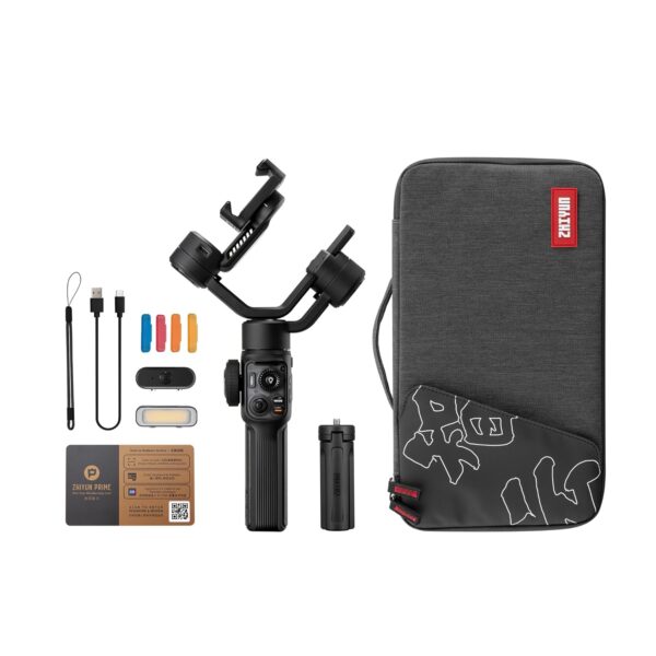 ZHIYUN Smooth 5S AI Pro Gimbal Stabilizer for Smartphone 3-Axis Phone Gimbal with AI Tracker, Magnetic/Built-in Fill Light, Storage Bag, iPhone Stabilizer for Video Recording Filming Vlogging, Black - Image 2