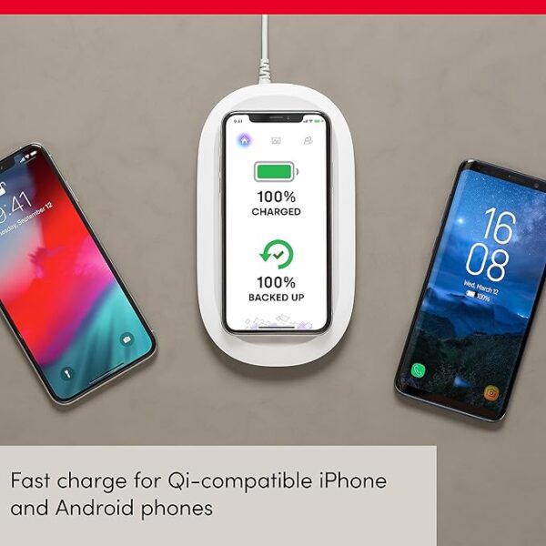 SanDisk Ixpand Wireless 10W Charger with Backup 256GB for Cellular Phones [White] - Image 4