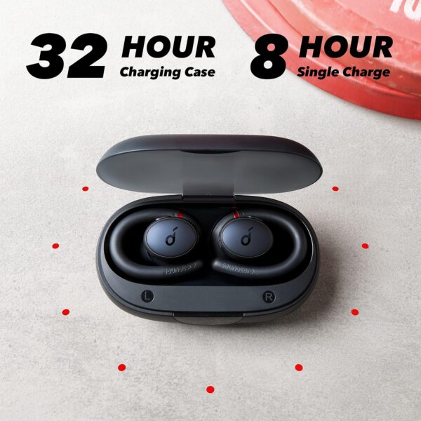 soundcore Sport X10 True Wireless Bluetooth Sport Earbuds, Rotatable Over-Ear Hooks for Ultimate Comfort and Secure Fit, Deep Bass, IPX7 Waterproof, Sweatproof, Fast Charge, App, Gym, Running - Image 2